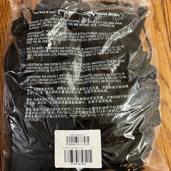 Fit & Flare Sleeveless Striped Tie-Shoulder Smocked Maxi Dress, Black, XXL, NWT - Picture 6 of 7